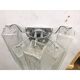 21st Century Clear "Squared" Murano Glass Wall Sconces