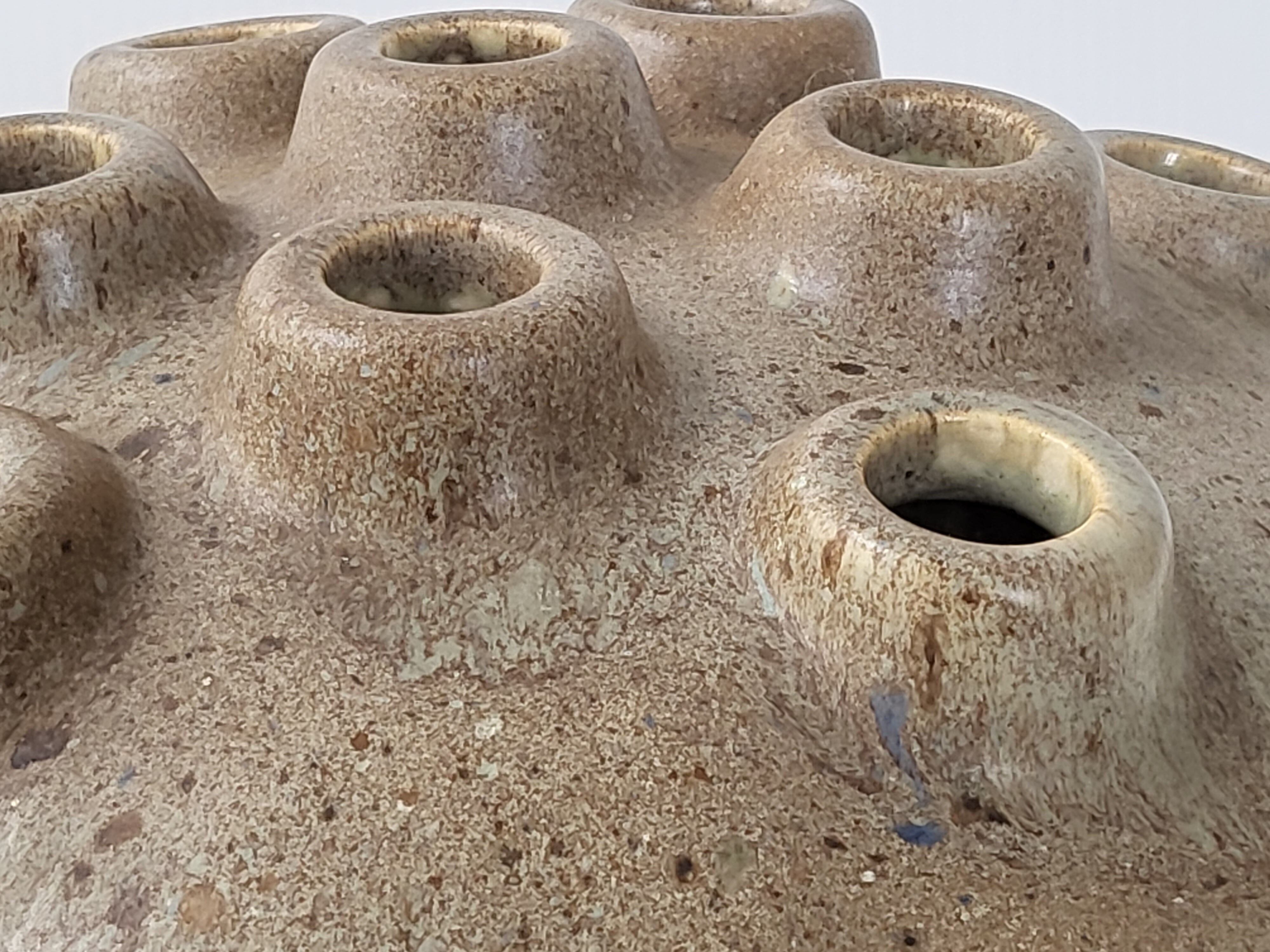 Vintage picnic vase la Poterie Périgordine in stoneware 1960