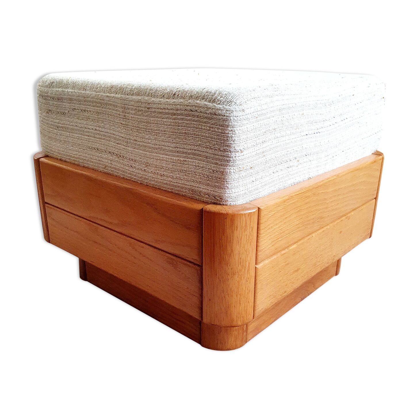 Pouf en bois d'orme