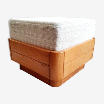 Pouf en bois d'orme