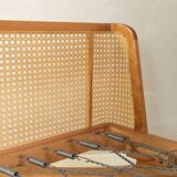 Timeless bed with beech wood and Viennese cane