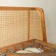 Timeless bed with beech wood and Viennese cane