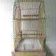 Cage à oiseaux en métal doré des années 60