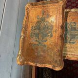 Vintage Italian gilded wood nesting coffee table