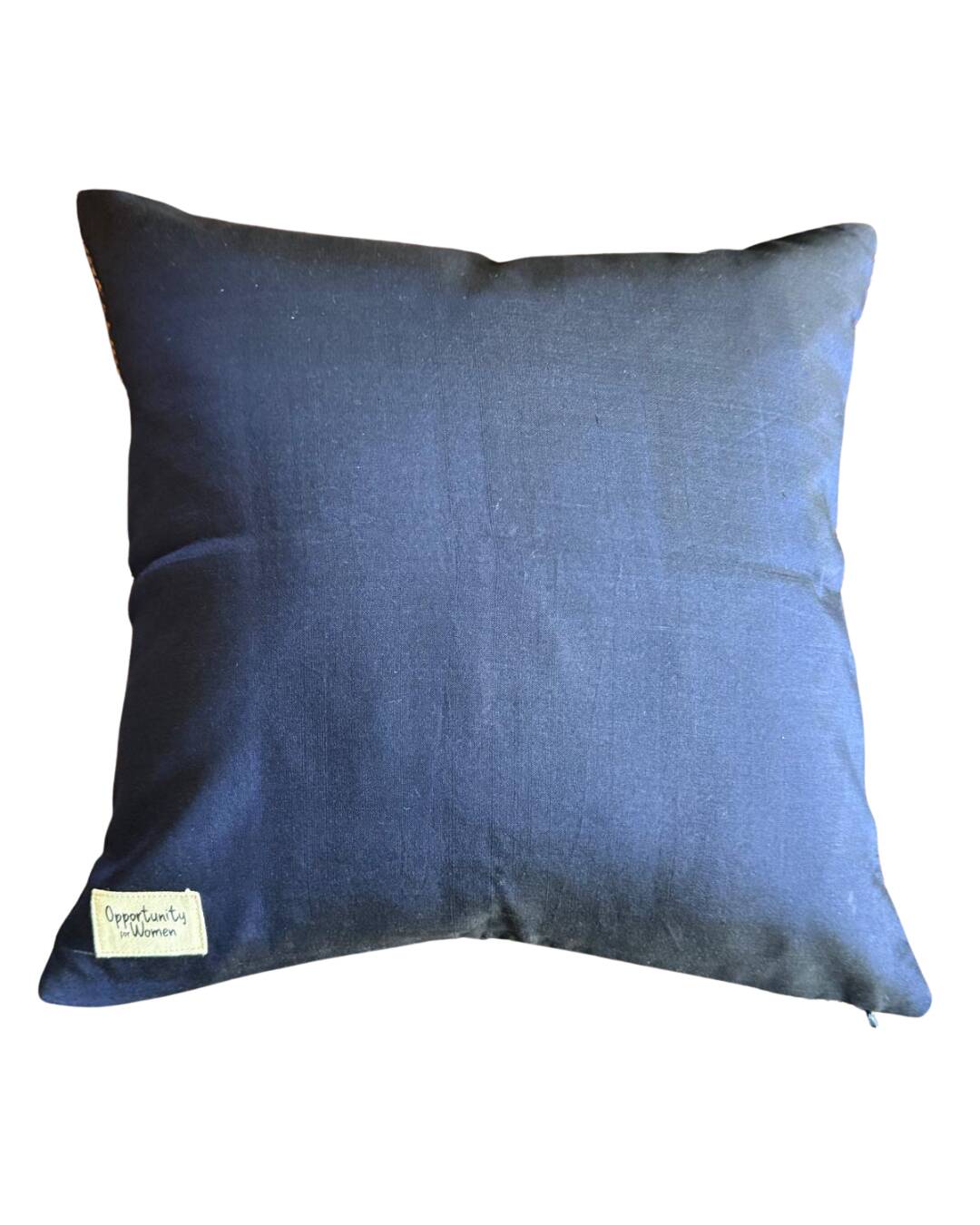 Navy blue and pink Kachin cushion cover (RIDA)
