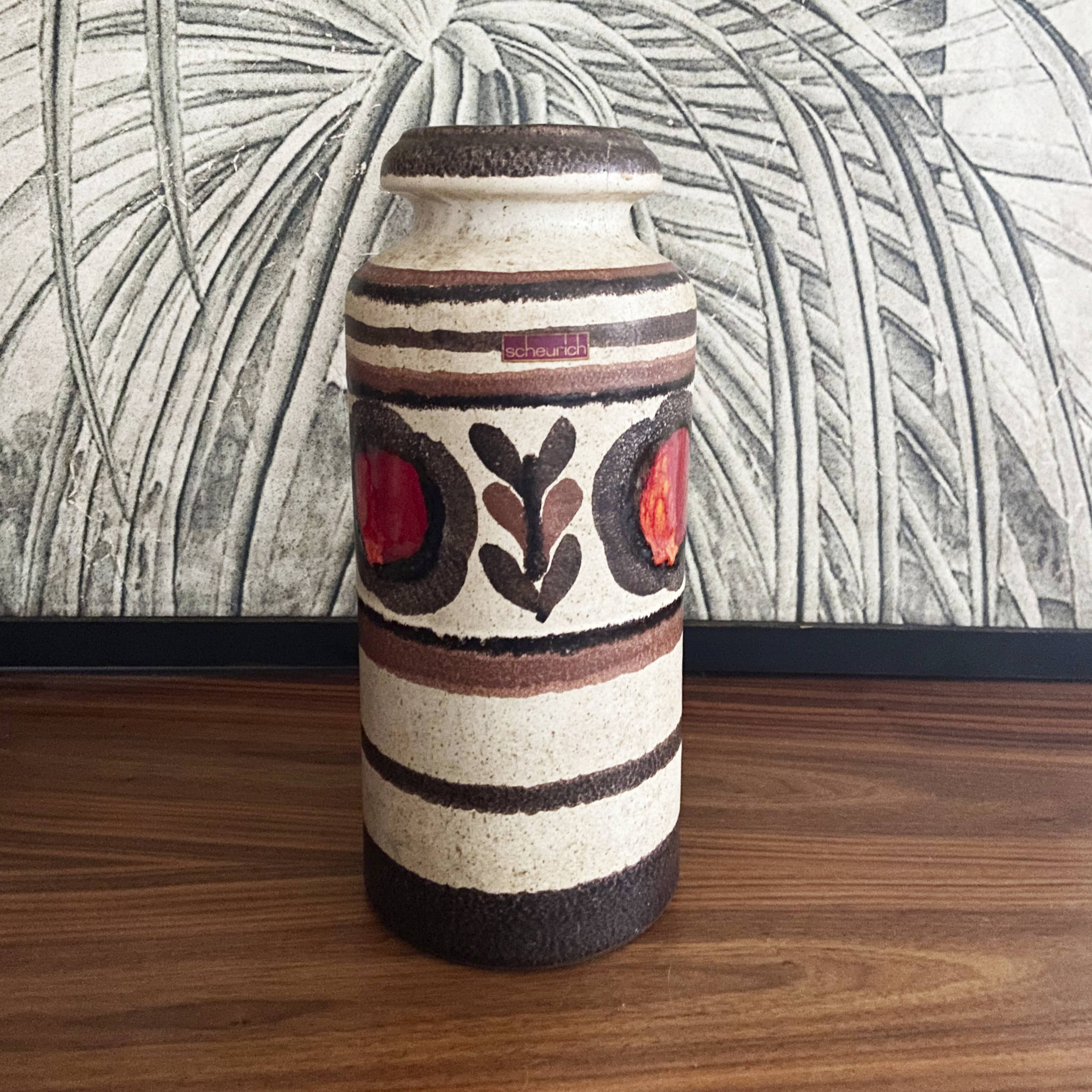 Vintage Scheurich vase in ceramic West Germany / 1960s