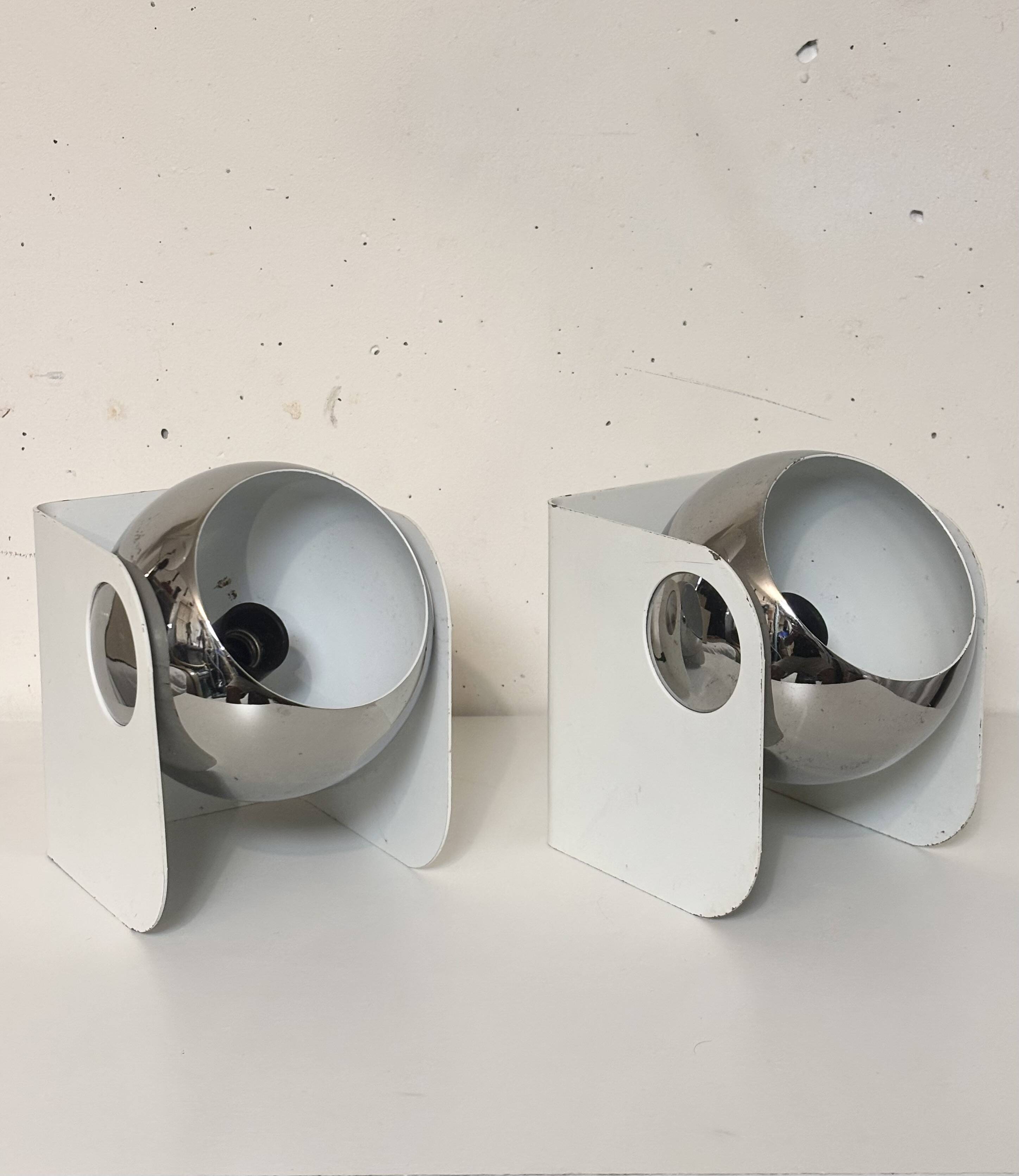 Pair of Italian lamps/wall lights 1970