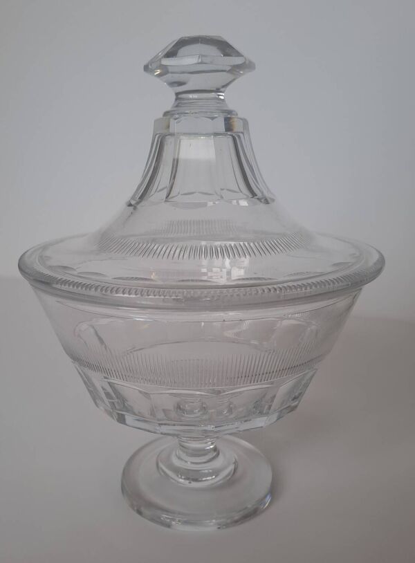 Drageoir en cristal Baccarat ou Saint Louis XIX ème