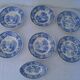 Set de 6 assiettes 1 ravier Villeroy & bBoch Burgenland décor bleu faience