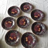 Gien dessert plate with harvest decorations