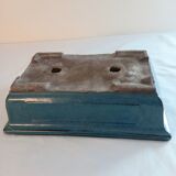 Pot à bonzaï en grès émaillé bleu