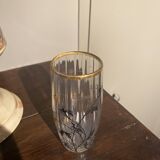 Small Daum Nancy floral enameled vase