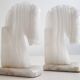 Pair of onyx horse bookends 1970