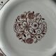 Set of 6 vintage dessert plates made in Poland with a plant motif.