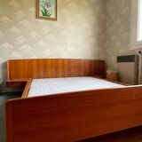 Lit scandinave en teck années 60