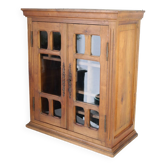 Solid walnut display cabinet from the 20th century.