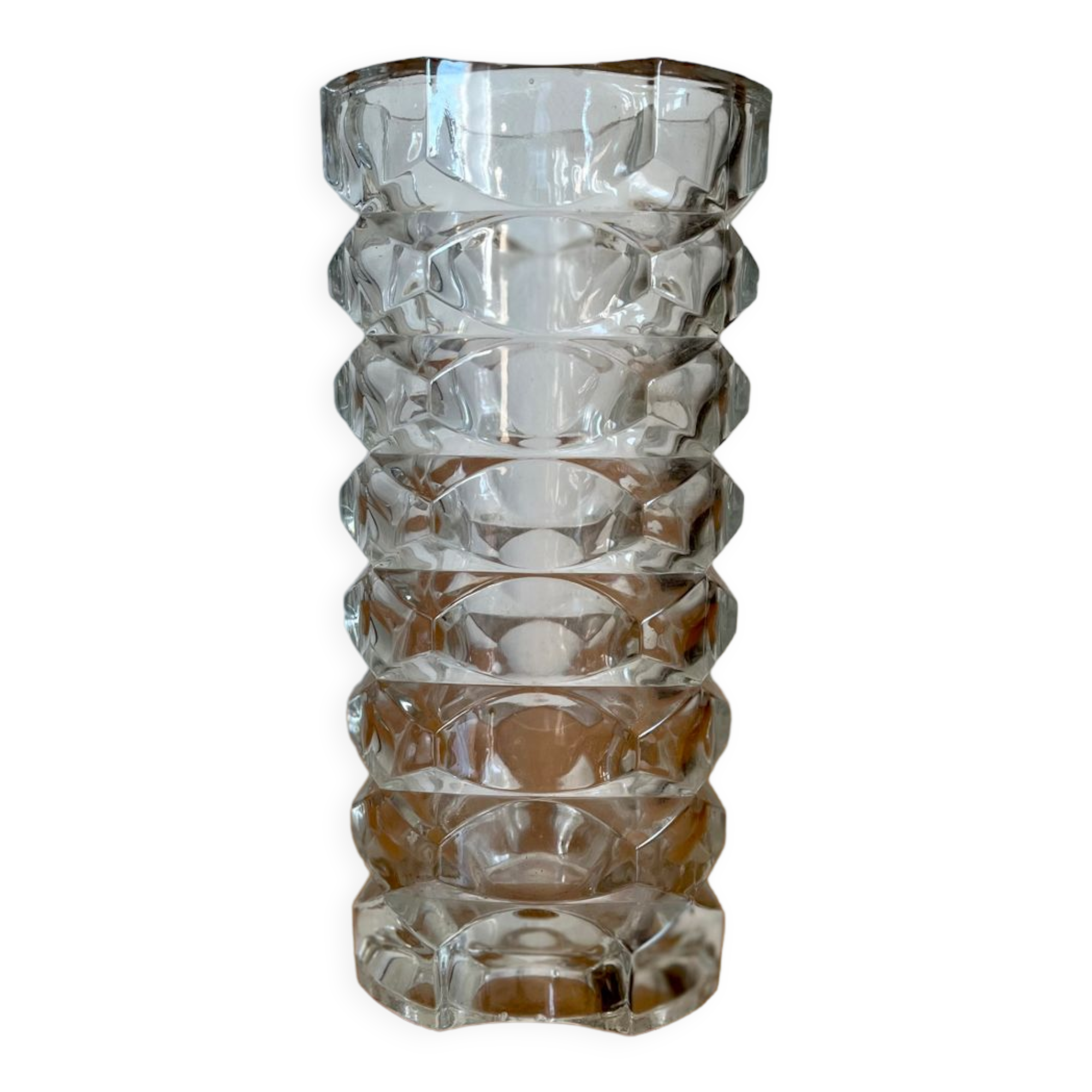 Crystal glass vase 1950