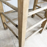 Pair of straw bar stools, 1970