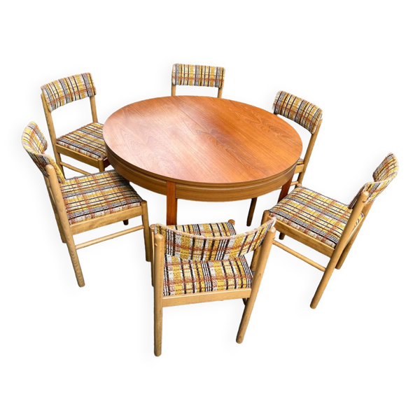 Table + 6 chaises baumann vintage 1970 — Beyit