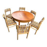 Table + 6 chaises baumann vintage 1970