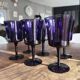 Lot de 6 verres à vin en verre violet