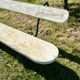 Banc de jardin ancien en bois et métal – esprit Art Nouveau, travail d