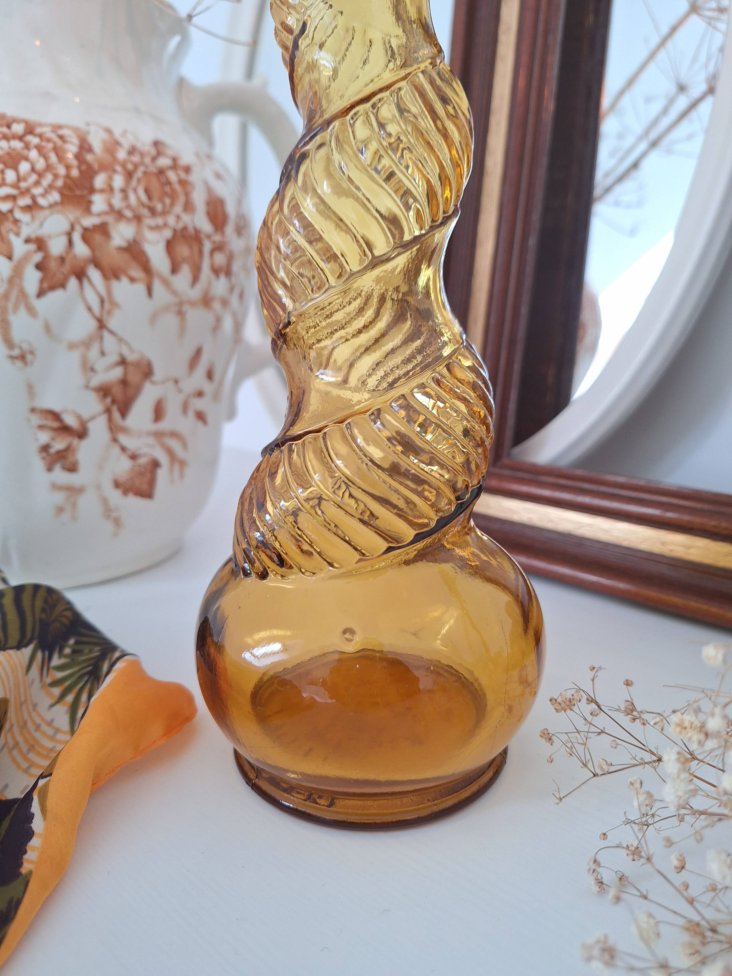 Vintage amber candle holder