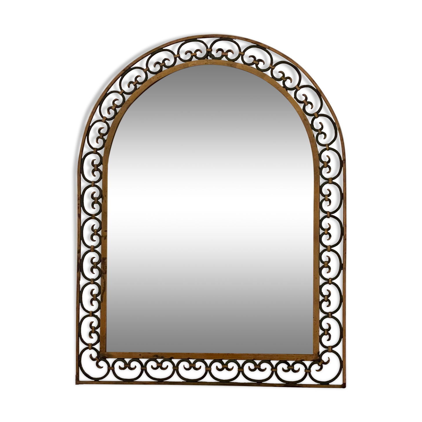 Art deco wrought iron mirror