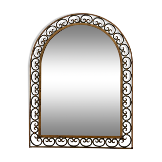 Art deco wrought iron mirror