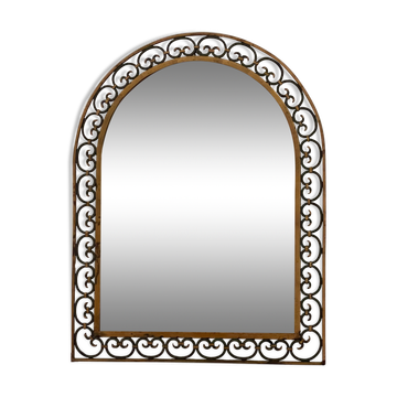 Art deco wrought iron mirror