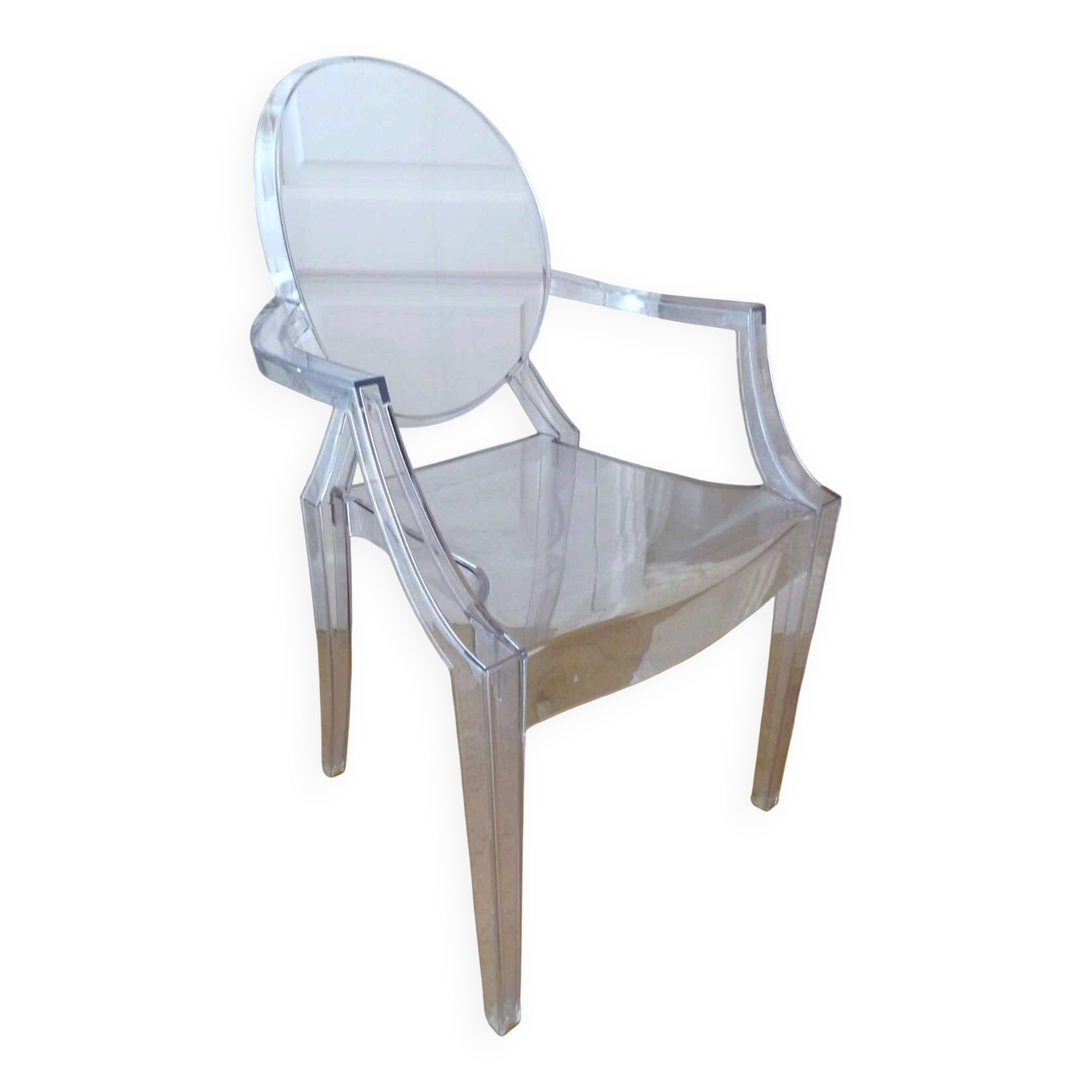 Fauteuil Kartell " Louis Ghost " Cristal design Philippe Starck