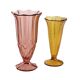 Paire de vases en verre coloré de la période Art Déco