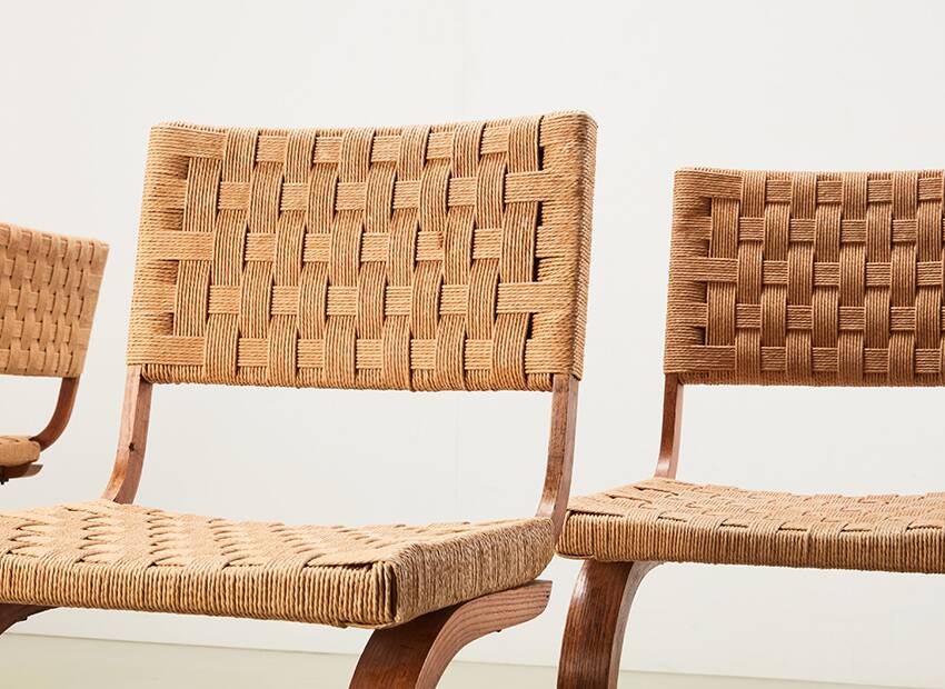 Bas van Pelt Rare Set of 6 Dining Chairs for My Home 1936