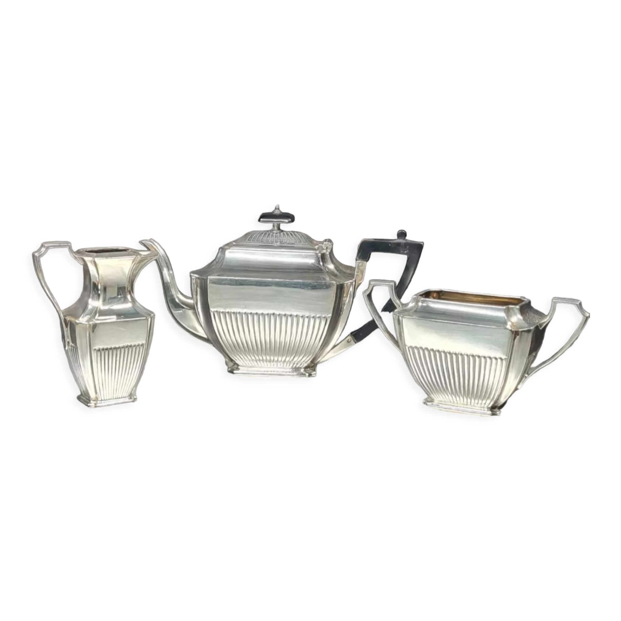 English tea set 1900 - 1920 in silver metal