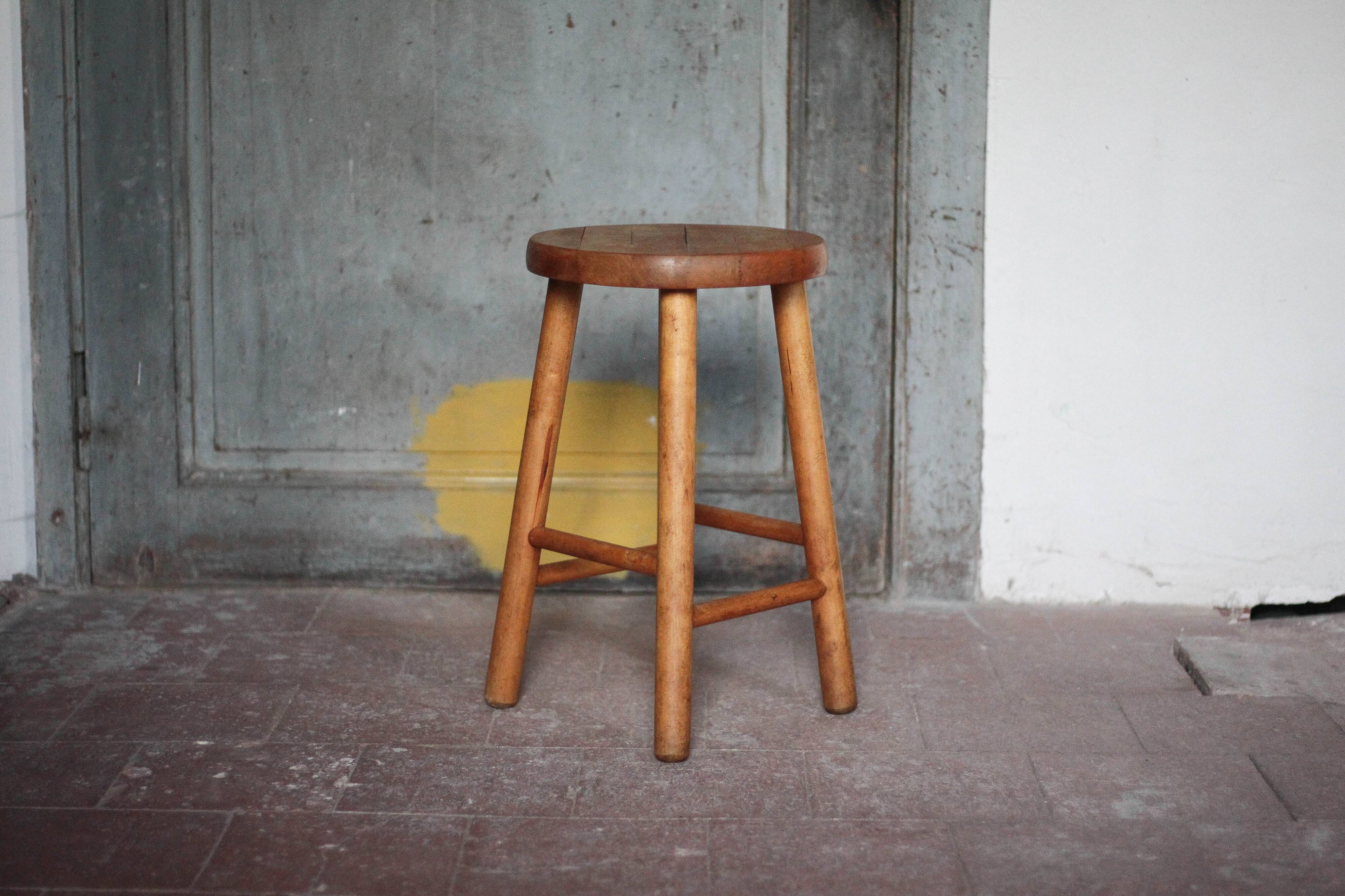 Vintage stool, wooden stool, occasional stool, plant stand, interior decor