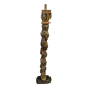 Carved wood column with grape decor, France 1900s