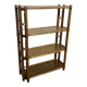 Bamboo and wood bookcase shelf, 1960