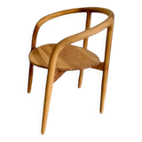 Chaise en bois avec assise tressée