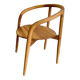 Wooden chair with woven seat