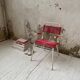 Vintage red scoubidou children's chair