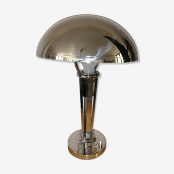 Chrome mushroom lamp