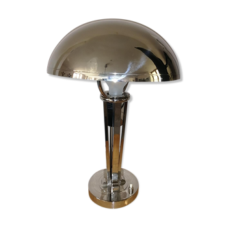 Chrome mushroom lamp