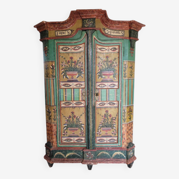 19th century hand painted Austrian cabinet