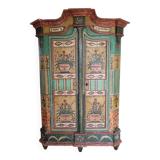 Armoire Autrichienne peinte à la main 19ème