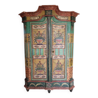 19th century hand painted Austrian cabinet