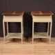 Pair of painted design bedside tables from the 80s