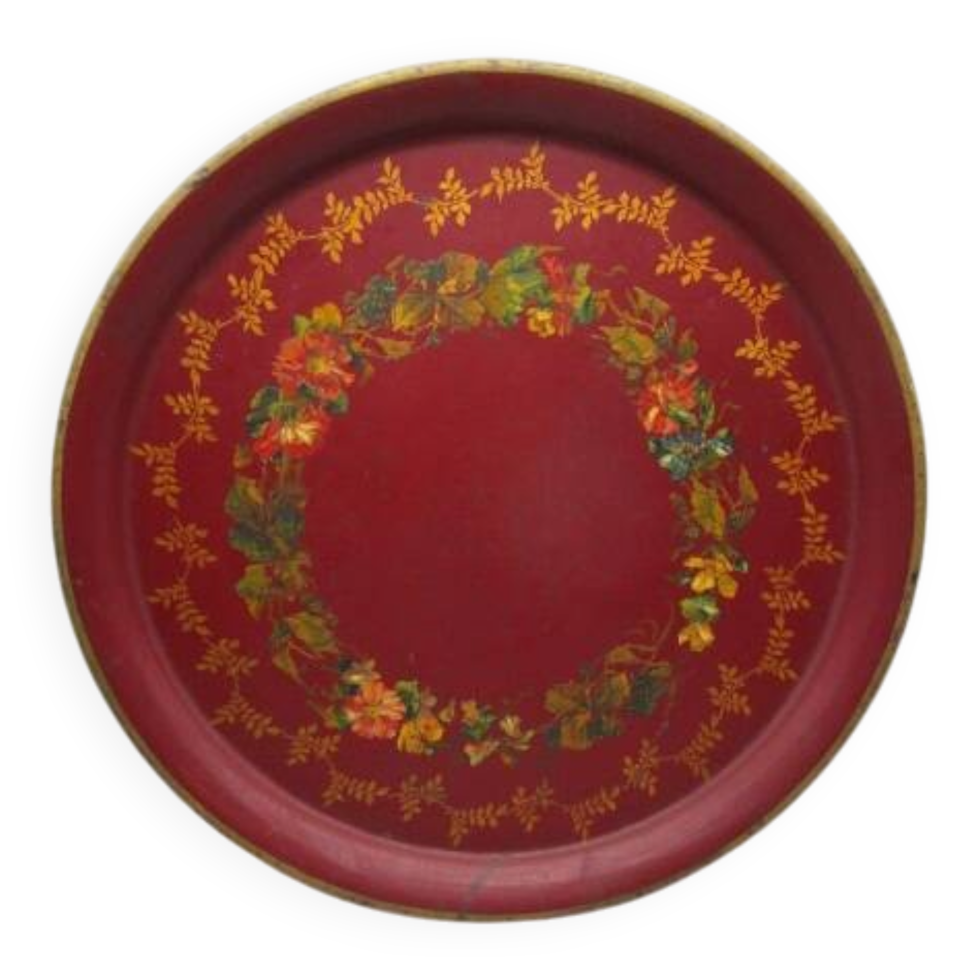 Painted Tin Plateau - Napoleon III