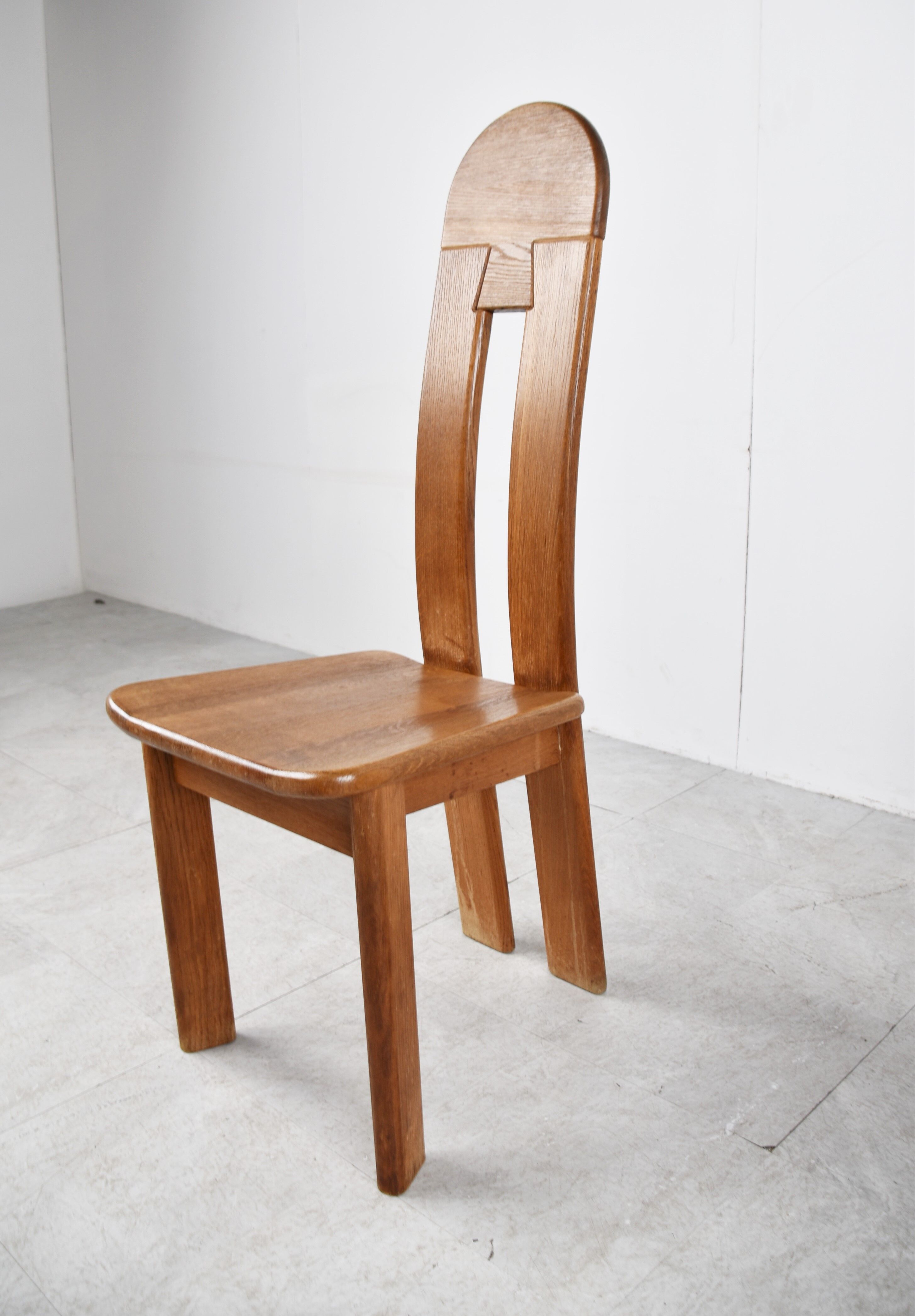 Vintage brutalist dining chairs by De Puydt, 1960s