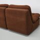 Vintage German brown boucle modular 3-seater sofa, 1970s.