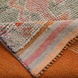 3x10 Peach Red Orange Turkish Runner Rug, 101x311Cm SK 22019